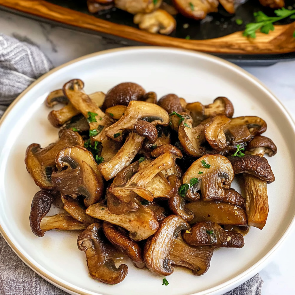 Recipe preparation for Air Fryer Oyster Mushrooms
