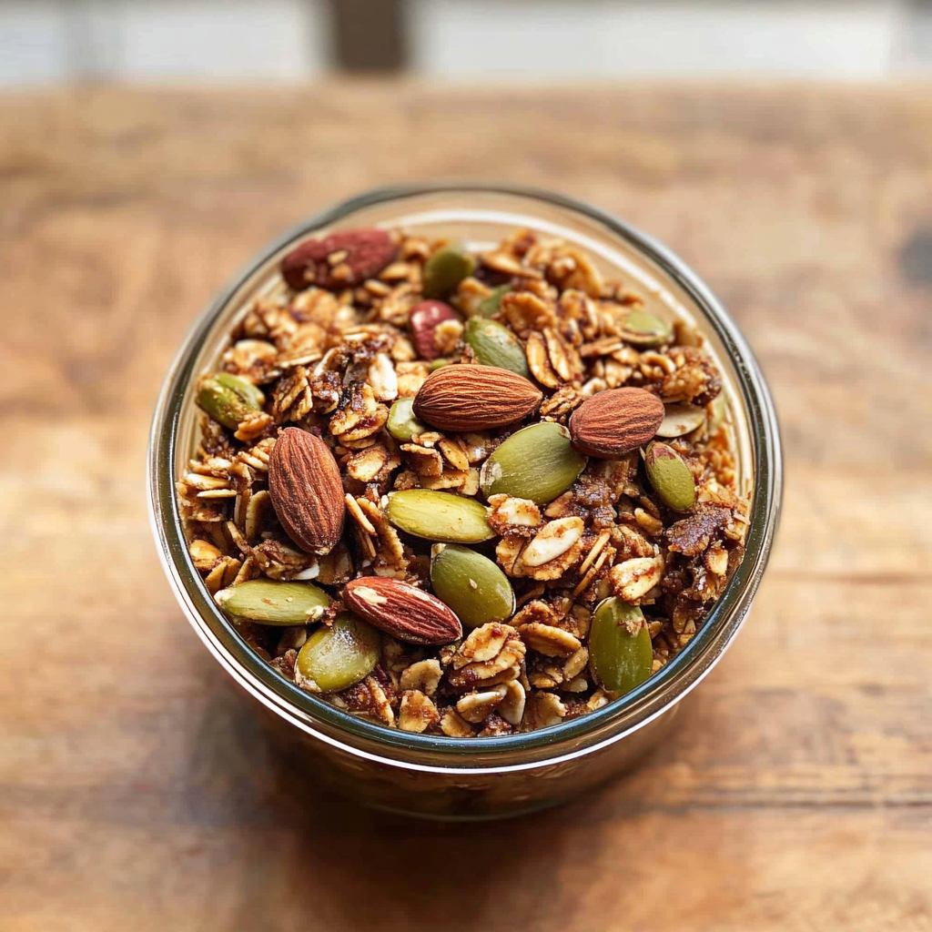 Recipe preparation for Savory Pistachio Granola