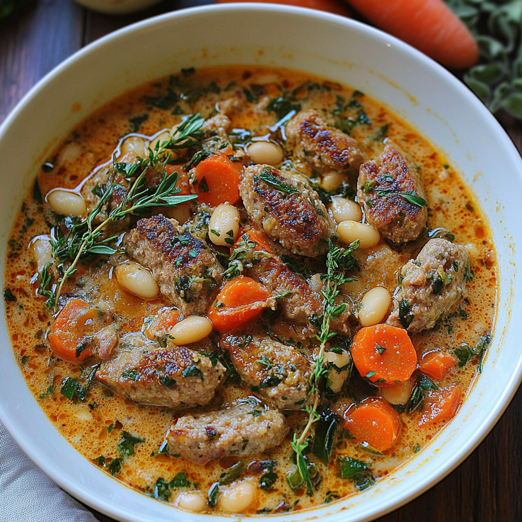 Recipe preparation for One-Pot Sausage and White Bean Bake