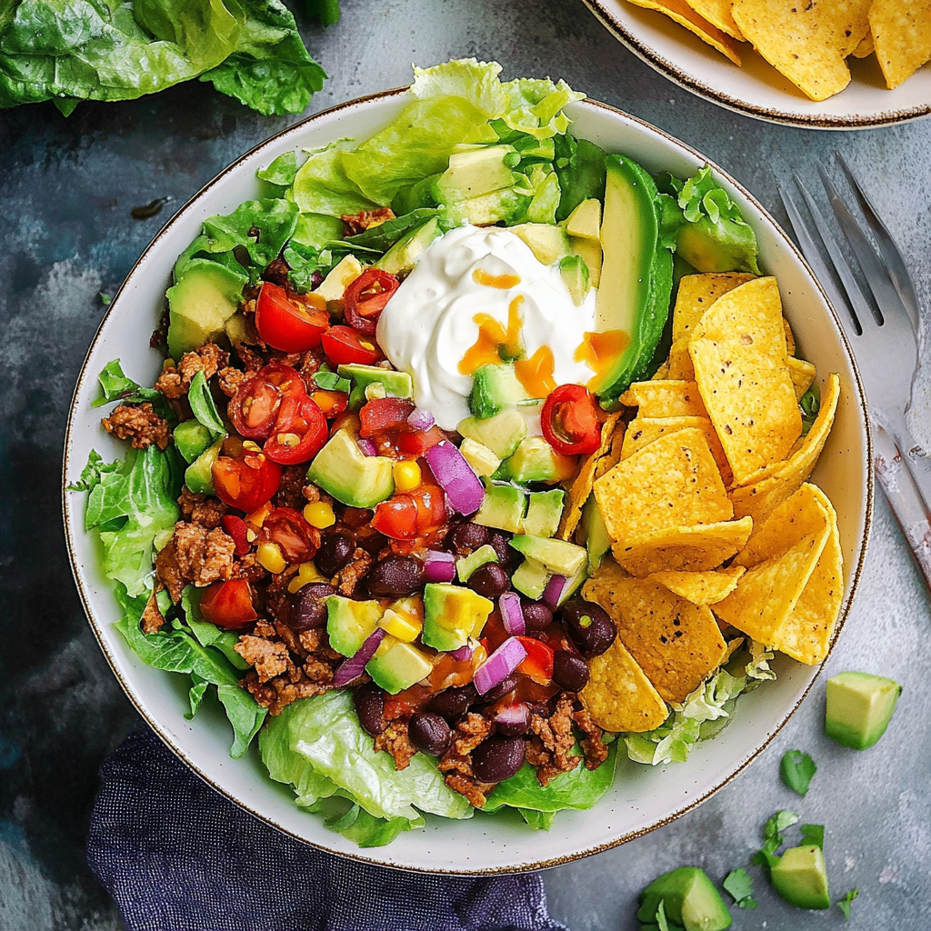 Recipe preparation for Taco Salad Recipe