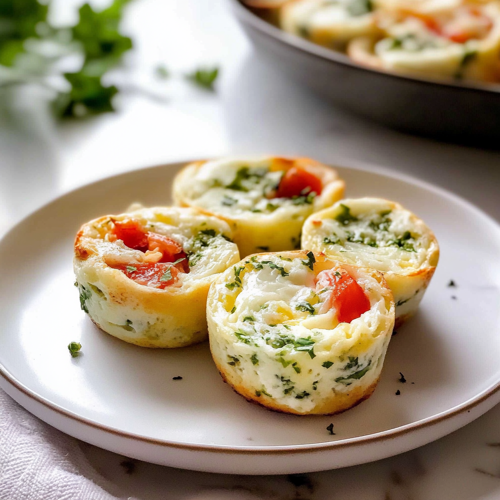 Recipe preparation for Baked Egg White Muffins with Cottage Cheese