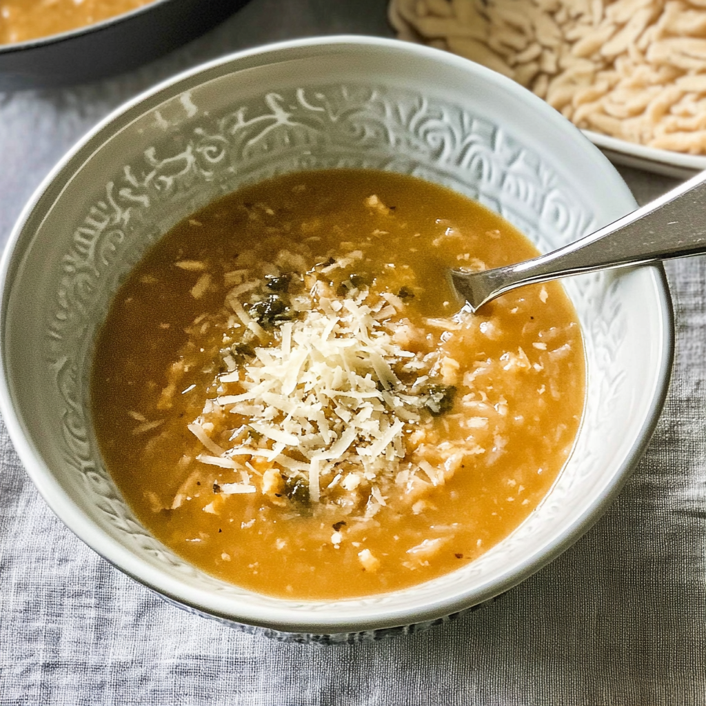 Recipe preparation for Parmesan Cabbage Soup