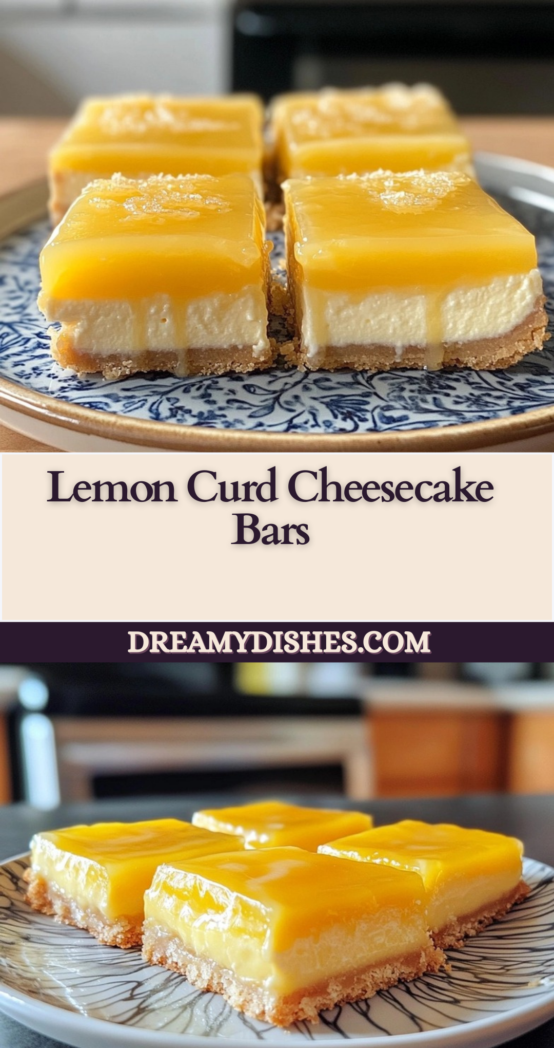 Lemon Curd Cheesecake Bars