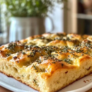 No-Knead Breakfast Focaccia with Spring Herbs
