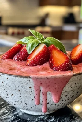 Strawberry Basil Smoothie Bowl