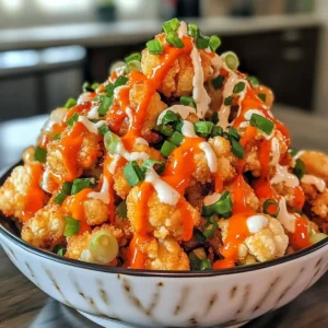 Crispy Cauliflower Buffalo Bowls