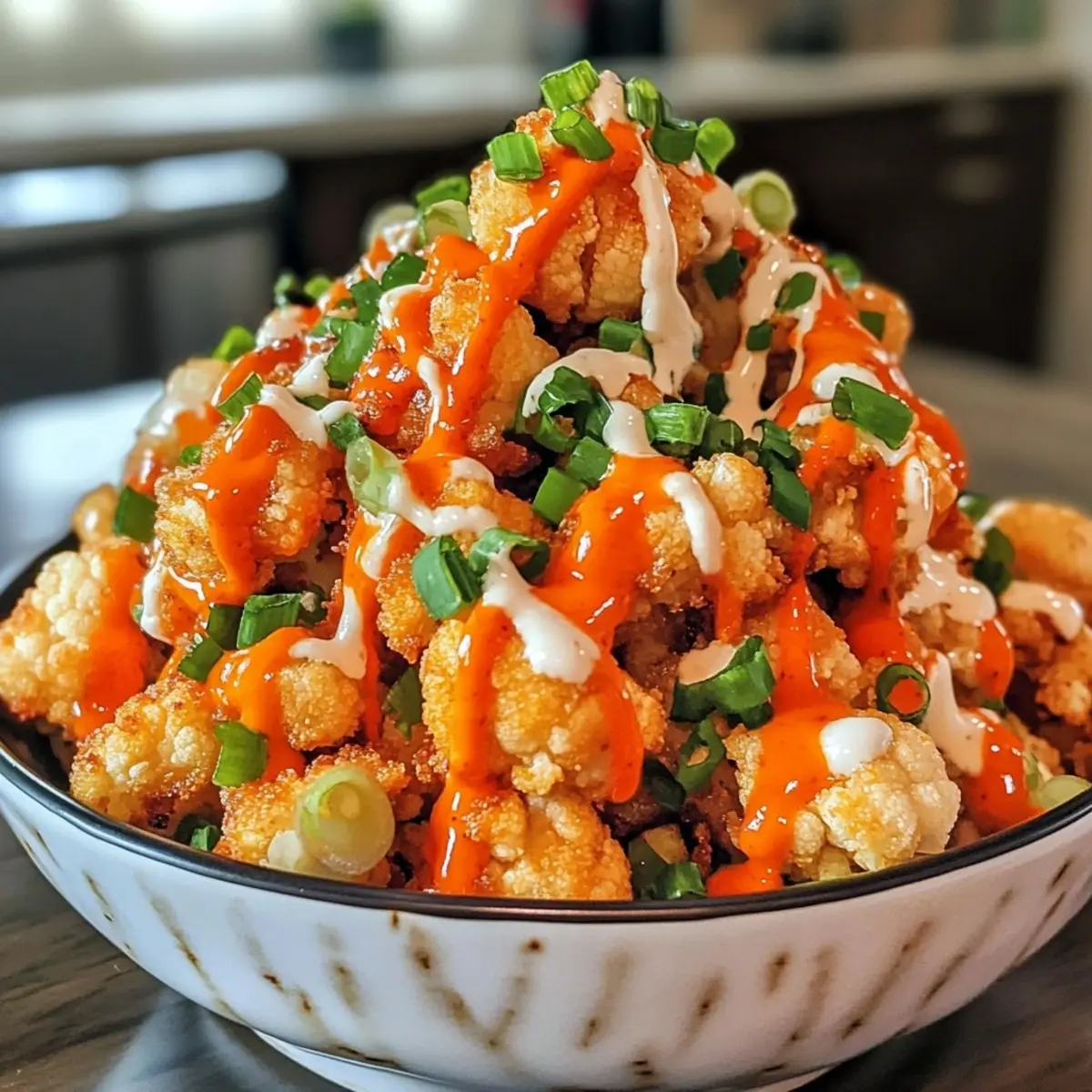 Crispy Cauliflower Buffalo Bowls