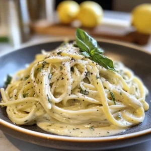 Lemon Basil Cream Pasta