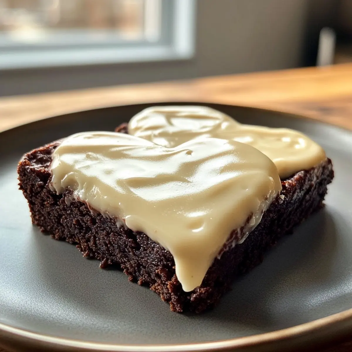 White Chocolate Frosted Brownie Hearts