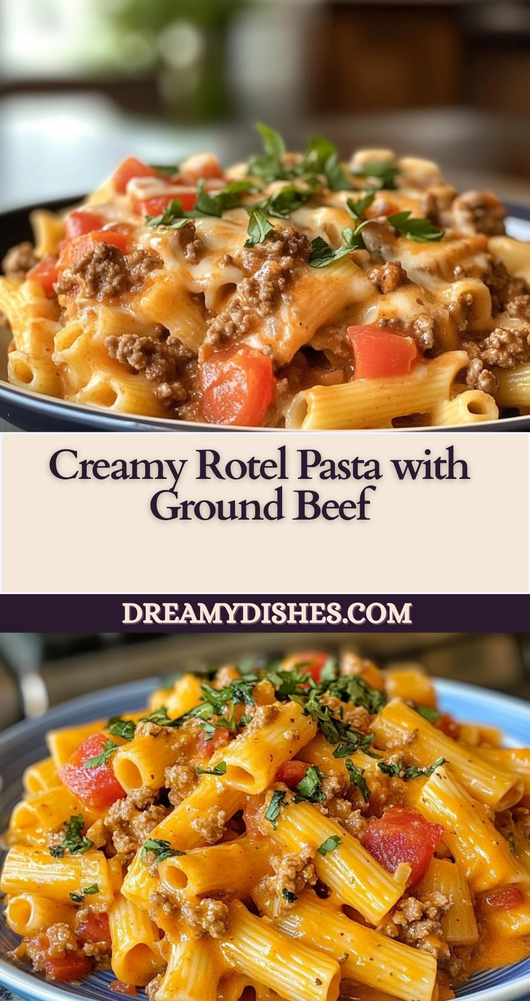 Creamy Rotel Pasta with Ground Beef