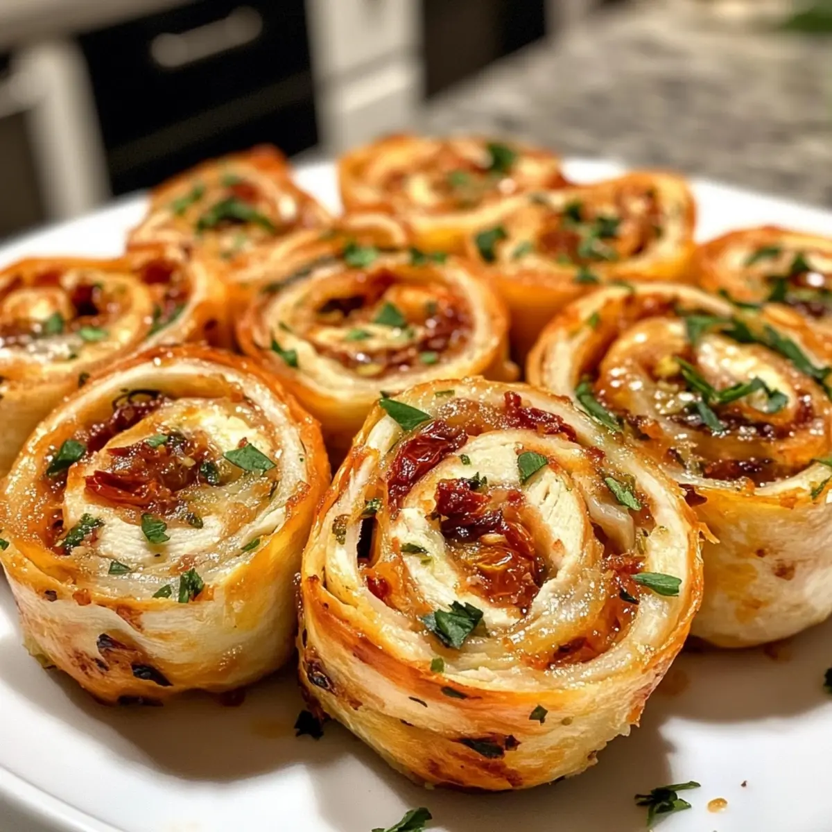 Sun-Dried Tomato Turkey Pinwheels