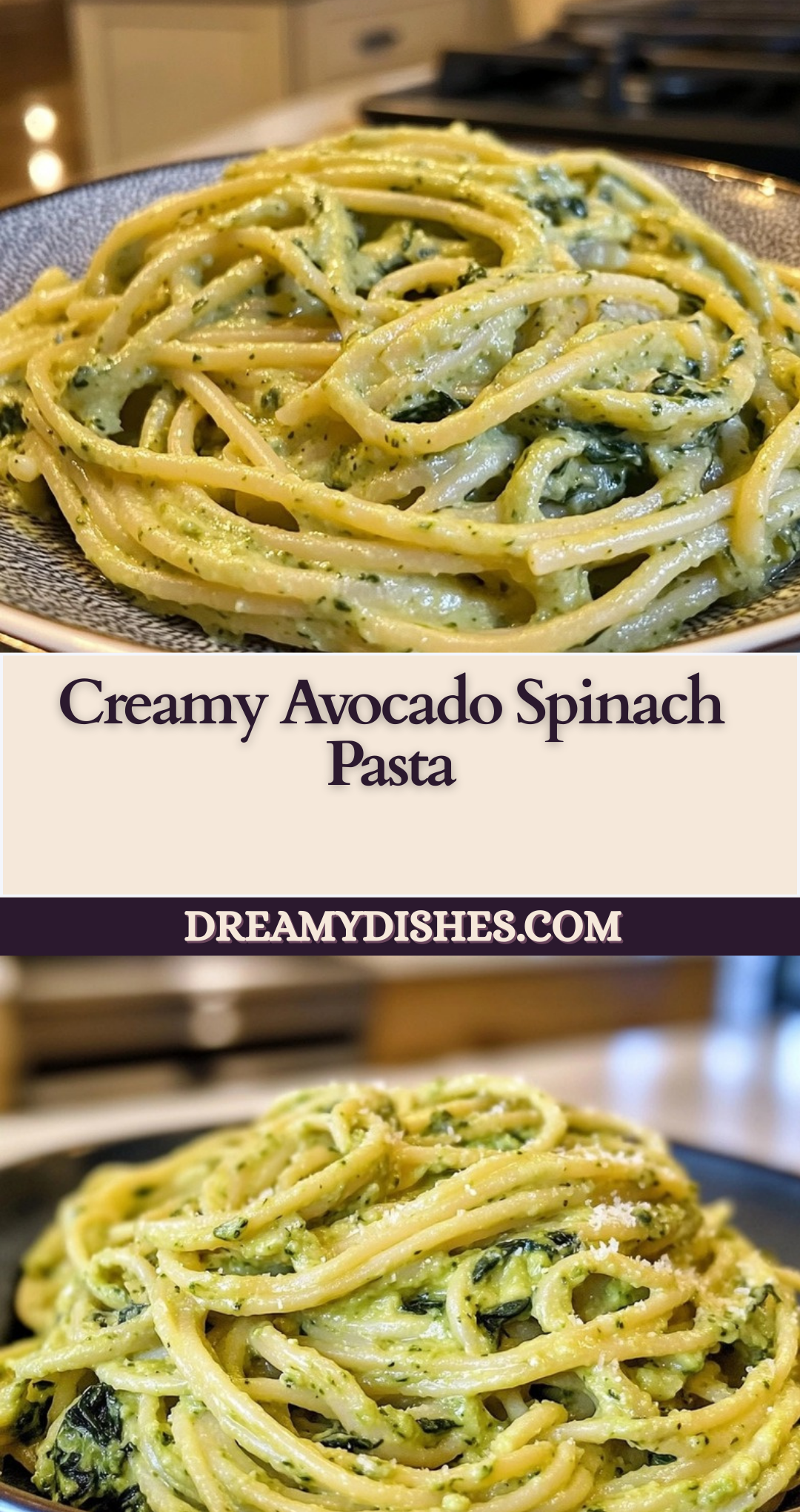 Creamy Avocado Spinach Pasta