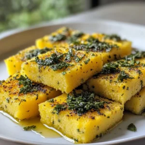 Crispy Herb Polenta Squares