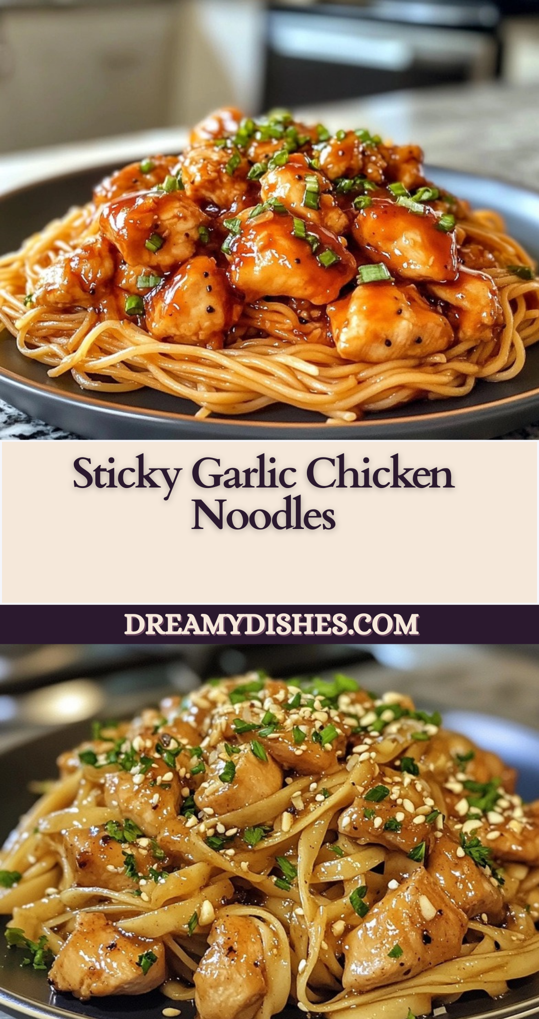 Sticky Garlic Chicken Noodles