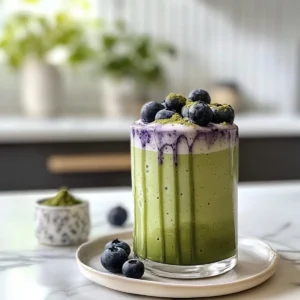 Iced Blueberry Matcha Latte