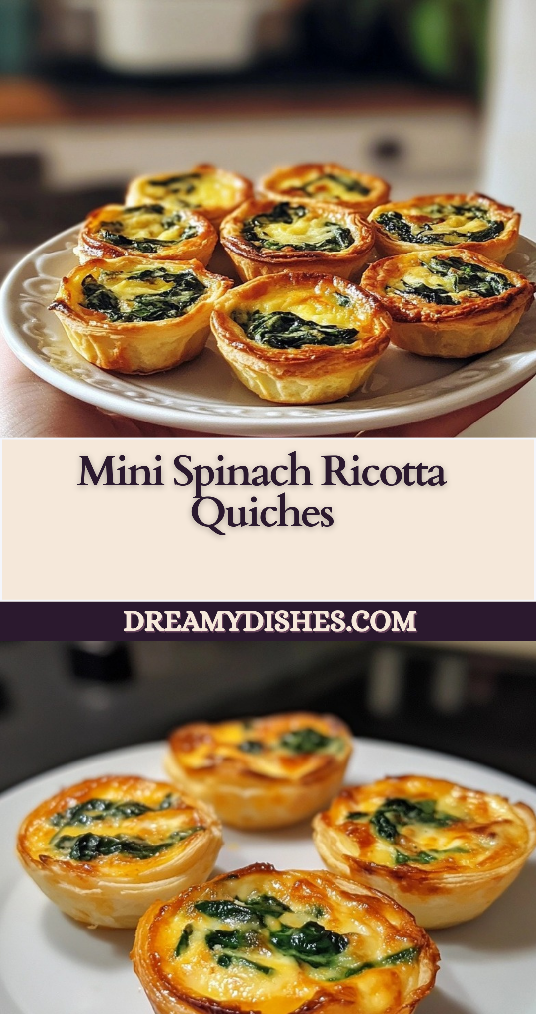 Mini Spinach Ricotta Quiches