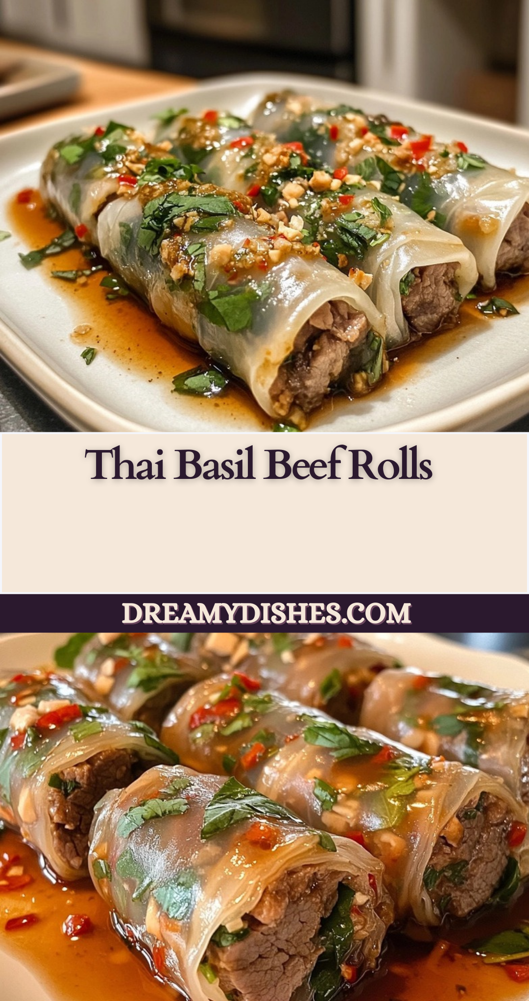 Thai Basil Beef Rolls