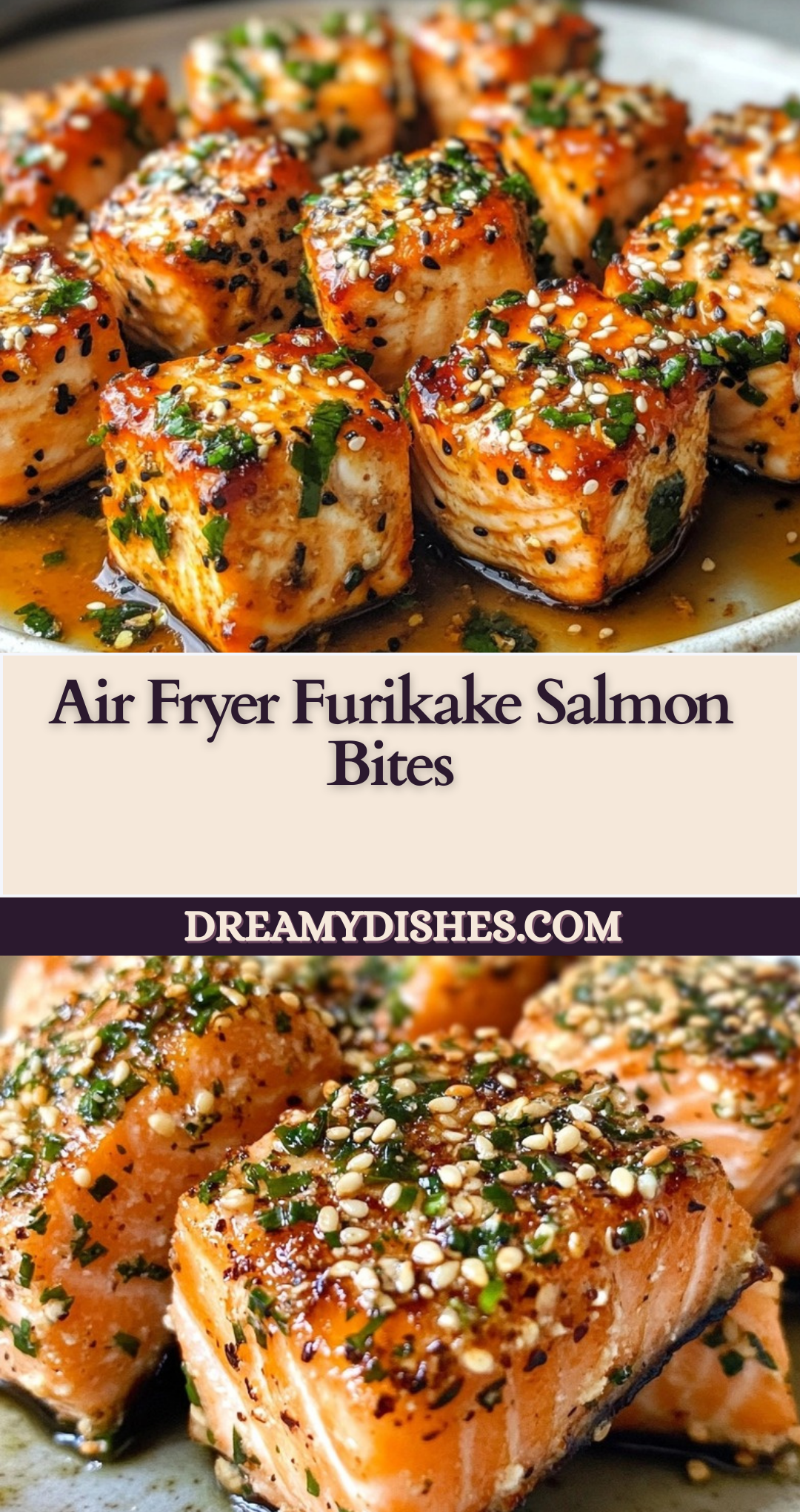 Air Fryer Furikake Salmon Bites