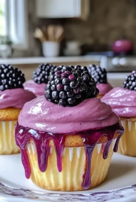 Vanilla Bean and Blackberry Cupcakes