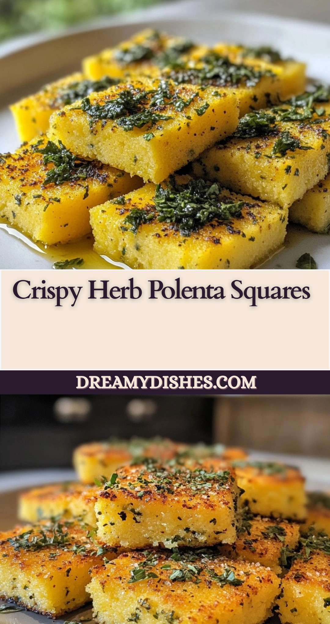 Crispy Herb Polenta Squares