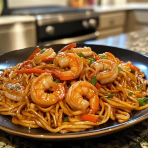 Teriyaki Shrimp Lo Mein