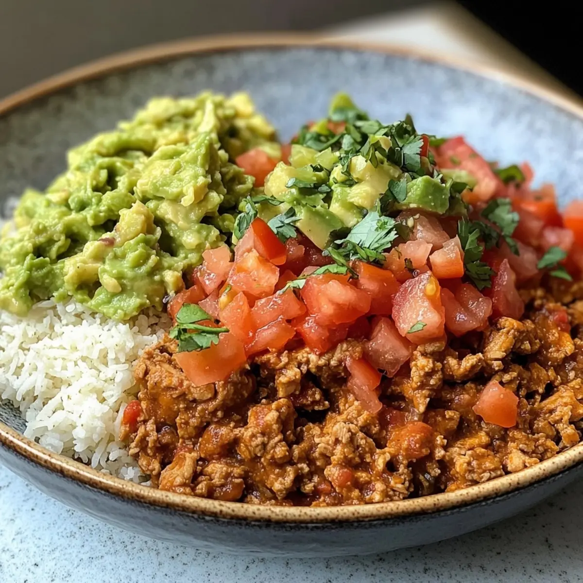Turkey Taco Skillet with Pico and Guac
