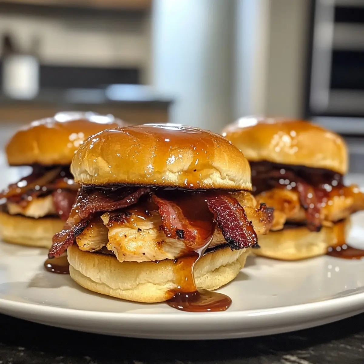 Maple Chicken Bacon Sliders