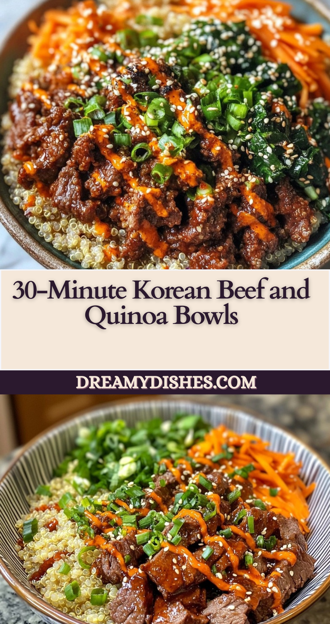 30-Minute Korean Beef and Quinoa Bowls
