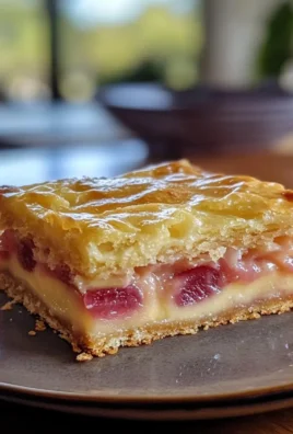 Rhubarb Vanilla Custard Slice