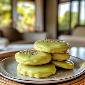 Soft Matcha Sugar Cookies