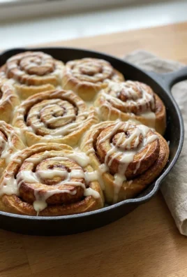 A close-up of a single sourdough cinnamon roll showing the swirl and glaze.