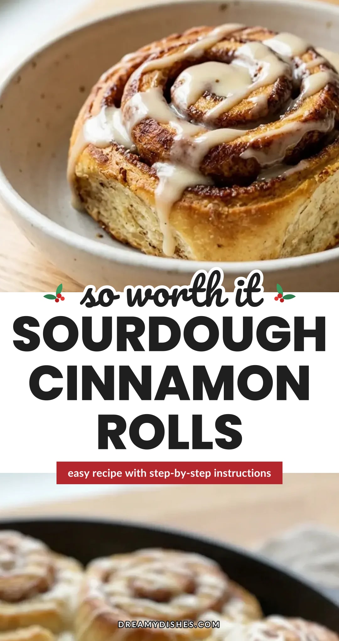 Sourdough Cinnamon Rolls with Cream Cheese Glaze