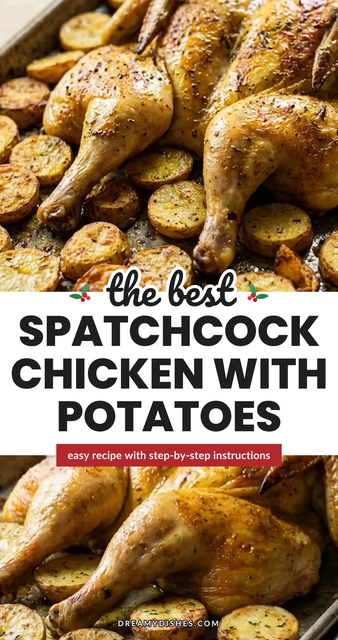 Spatchcock Chicken with Potatoes Recipe